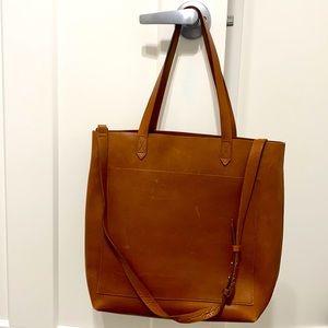 Large brown Madewell leather purse